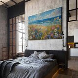  XXL slika - Seascape – wildflowers and a view of the rough sea 200x133 | shoptok.hr
