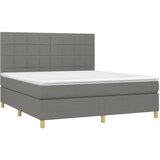  Okvir kreveta s oprugama i madrac svjetlosivi 160x200cm tkanina | shoptok.hr