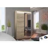 ADRK Klizni ormar s ogledalom i LED rasvjetom NICEA, 120 cm - SONOMA-SONOMA HRAST | shoptok.hr