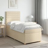  Boxspring krevet s madracem Krem 100 x 200 cm Tkanina - Krem 100 x 200 cm Dizajn linija | shoptok.hr