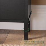 SoBuy Ozko vhodno stojalo za čevlje s 4 vrati in 4 prostorsko varčnimi predali v črni barvi, (21338228) | Shoptok.si