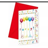  Vabilo z motivom balonov - 6 kos | Shoptok.si