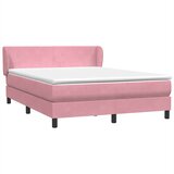 Box Spring krevet s madracem ružičasti 140x220 cm baršun | shoptok.hr