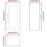  Stenska kuhinjska omarica z vrati Dimljeni oreh 40 x 31 x 80 cm, (5000091781) | Shoptok.si