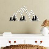 Wallity Zidna dekoracija Mountain - v2, 70 x 35 cm, Crna | ePonuda.com
