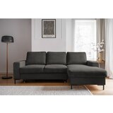 Miuform Temno siva raztegljiva kotna sedežna garnitura iz rebrastega žameta (desni kot) Lofty Lilly – | Shoptok.si