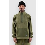 Jones Snowboards Lodge Half Zip Rec Jakna iz flisa moss green | Shoptok.si