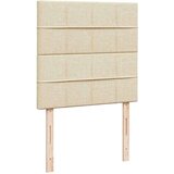 vidaXL Otomanski posteljni okvir z vzmetnico krem 80x200 cm blago, (21610200) | Shoptok.si