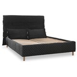 Miuform Crni tapecirani bračni krevet s podnicom 180x200 cm Sleepy Luna - | shoptok.hr