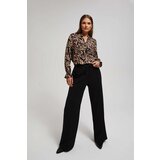 Marisse Patterned V-Neck Shirt In Dark Beige | Shoptok.si