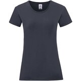 Fruit Of The Loom Navy blue Iconic women's t-shirt in combed cotton cene
