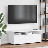 TV stenska TV omarica VISNES, les, bela, 100x40x38 cm | Shoptok.si