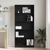  Polica za knjige crni hrast 80x24x176 cm konstruirano drvo | Eponuda.com