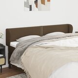  Uzglavlje s ušima tamnosmeđe 203x23x78/88 cm od tkanine | shoptok.hr