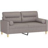  Kavč dvosed z blazinami taupe 140 cm blago, (20911555) | Shoptok.si