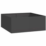 Maison Chic Cvetlični Lonec - Cvetlično korito črn 100x100x40 cm Jeklo, (21788837) | Shoptok.si