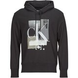 Calvin Klein Jeans Puloverji CONNECTED LAYER LANDSCAPE HOODIE Črna | Shoptok.si