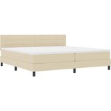  s opruga kutije s jastukom Krema 200 x 200 cm tkanina | shoptok.hr