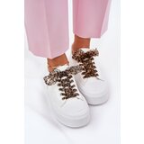 Boto Women's sneakers on a chunky platform with decorative lacing white Zidora | Shoptok.si