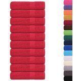 vidaXL Kopalne brisače 10 kos rdeča 100x150 cm 360 g/m² 100% bombaž | Shoptok.si