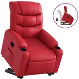  Naslonjač na podizanje od umjetne kože crveni | shoptok.hr