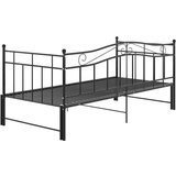vidaXL izvlečni posteljni okvir črn kovinski 90x200 cm | Shoptok.si