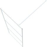 Pregrada za tuš bijela 80 x 195 cm s prozirnim staklom ESG | shoptok.hr