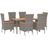  7-dijelni vrtni blagovaonski set sivi od poliratana | shoptok.hr
