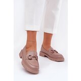 Boto Ladies Moccasins Eco Leather With Decorative Detail Khaki Seftass | Shoptok.si
