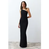 Trendyol Black Accessory Long Evening Dress