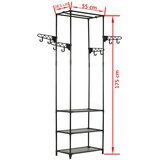  Stalak za odjeću čelik i netkana tkanina 55x28,5x175 cm crni | shoptok.hr