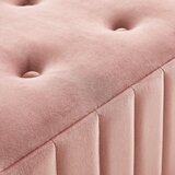 XORA klop brez naslona, kovina, tekstil zlate barve, sivoroza | Shoptok.si