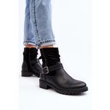 Boto Women's Flat Heel Boots with Clasp Black Cillolis | ePonuda.com