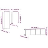 Komplet TV omaric 4-delni siva sonoma inženirski les, (20734898) | Shoptok.si
