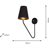  Zidna svetiljka VICTORIA 1xE27/60W/230V crna | Eponuda.com