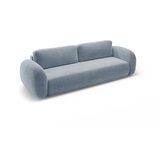 Cosmopolitan Design Prašno modra žametna raztegljiva/s prostorom za shranjevanje sedežna garnitura 262 cm Tonale – | Shoptok.si