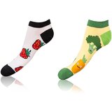 Bellinda CRAZY IN-SHOE SOCKS 2x - Cheerful Short Socks 2 Pairs - Light Green - Red - Black Cijene