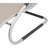  Ležaljka za sunčanje s jastukom od aluminija i tekstilena krem | shoptok.hr