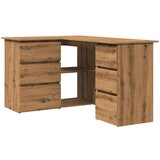 vidaXL Kotna pisalna miza artisan hrast 145x100x76 cm inženirski les | Shoptok.si