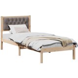  Okvir za krevet Sivo-smeđa 90 x 190 cm tkanina | shoptok.hr