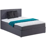 POSTELJA Z VZMETNICO 120 cm x 200 cm , les, tekstil, leseni material siva