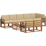  Set vanjskih sofa 9 kom. Prirodna i bež | shoptok.hr
