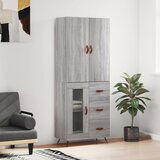 vidaXL Visoka komoda siva sonome 69 5x34x180 cm od konstruiranog drva | shoptok.hr