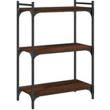 Maison Chic Knjižna omara - Knjižni regal 3-nadstropna rjavi hrast 60x30x86 cm inž. les, (21725851) | Shoptok.si