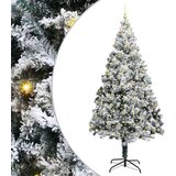vidaXL Umjetno božićno drvce s 300 LED svjetlima Zelena 240 x 150 cm | shoptok.hr