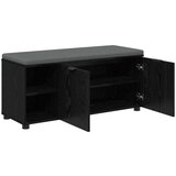  Haldna klop z blazino Enobarvno Črna Orehovina 100 x 38 x 46 cm, (5000160673) | Shoptok.si