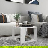 vidaXL Klubska mizica bela 40x40x30 cm iverna plošča Cene