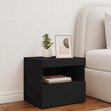  Noćni ormarić s LED svjetlima crni 50x40x45 cm | shoptok.hr