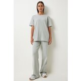Happiness İstanbul Women's Gray T-Shirt Tracksuit | Shoptok.si