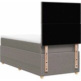  Krevet s oprugama i madracem smeđesivi 90x200 cm od tkanine | shoptok.hr